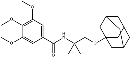 N-[1-(1-adamantyloxy)-2-methylpropan-2-yl]-3,4,5-trimethoxybenzamide Struktur