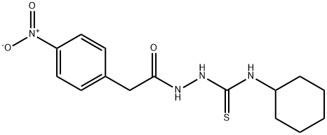 1-cyclohexyl-3-[[2-(4-nitrophenyl)acetyl]amino]thiourea Struktur