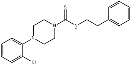 4-(2-chlorophenyl)-N-(2-phenylethyl)piperazine-1-carbothioamide Struktur