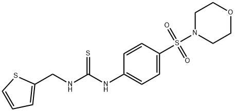 1-(4-morpholin-4-ylsulfonylphenyl)-3-(thiophen-2-ylmethyl)thiourea Struktur