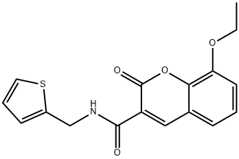 8-ethoxy-2-oxo-N-(thiophen-2-ylmethyl)chromene-3-carboxamide Struktur