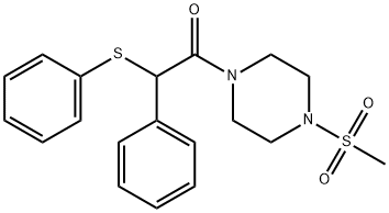 1-(4-methylsulfonylpiperazin-1-yl)-2-phenyl-2-phenylsulfanylethanone Struktur