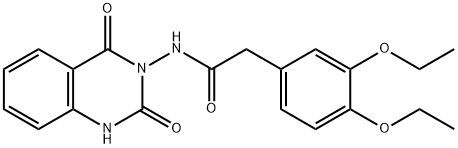 2-(3,4-diethoxyphenyl)-N-(2,4-dioxo-1H-quinazolin-3-yl)acetamide Struktur