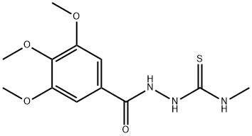 1-methyl-3-[(3,4,5-trimethoxybenzoyl)amino]thiourea Struktur