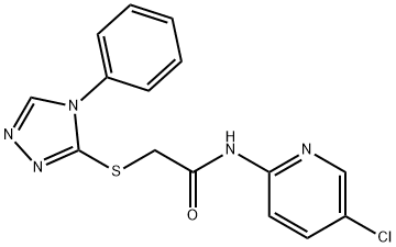 N-(5-chloropyridin-2-yl)-2-[(4-phenyl-1,2,4-triazol-3-yl)sulfanyl]acetamide Struktur