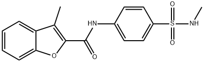 3-methyl-N-[4-(methylsulfamoyl)phenyl]-1-benzofuran-2-carboxamide Struktur