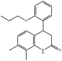 7,8-dimethyl-4-(2-propoxyphenyl)-3,4-dihydro-1H-quinolin-2-one Struktur