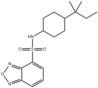 N-[4-(2-methylbutan-2-yl)cyclohexyl]-2,1,3-benzoxadiazole-4-sulfonamide Struktur