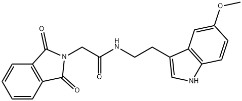 2-(1,3-dioxoisoindol-2-yl)-N-[2-(5-methoxy-1H-indol-3-yl)ethyl]acetamide Struktur