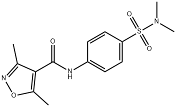 N-[4-(dimethylsulfamoyl)phenyl]-3,5-dimethyl-1,2-oxazole-4-carboxamide Struktur