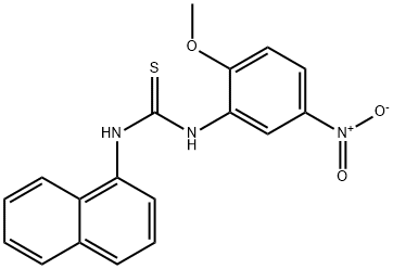 1-(2-methoxy-5-nitrophenyl)-3-naphthalen-1-ylthiourea Struktur