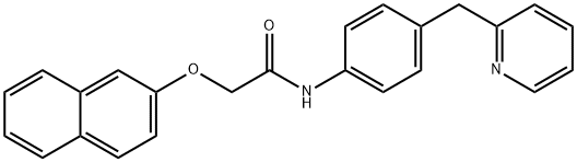 2-naphthalen-2-yloxy-N-[4-(pyridin-2-ylmethyl)phenyl]acetamide Struktur