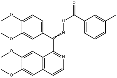 [(Z)-[(6,7-dimethoxyisoquinolin-1-yl)-(3,4-dimethoxyphenyl)methylidene]amino] 3-methylbenzoate Struktur