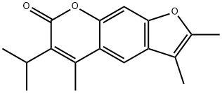 2,3,5-trimethyl-6-propan-2-ylfuro[3,2-g]chromen-7-one Struktur