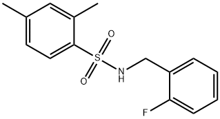 N-[(2-fluorophenyl)methyl]-2,4-dimethylbenzenesulfonamide Struktur