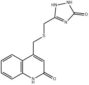 4-[(5-oxo-1,2-dihydro-1,2,4-triazol-3-yl)methylsulfanylmethyl]-1H-quinolin-2-one Struktur