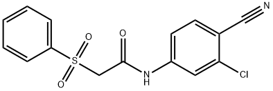 2-(benzenesulfonyl)-N-(3-chloro-4-cyanophenyl)acetamide Struktur