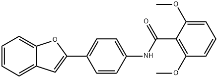 N-[4-(1-benzofuran-2-yl)phenyl]-2,6-dimethoxybenzamide Struktur