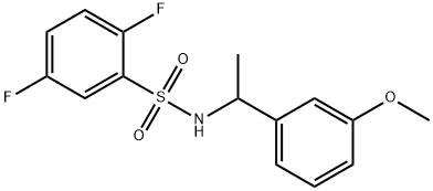 2,5-difluoro-N-[1-(3-methoxyphenyl)ethyl]benzenesulfonamide Struktur