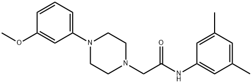 N-(3,5-dimethylphenyl)-2-[4-(3-methoxyphenyl)piperazin-1-yl]acetamide Struktur