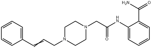 2-[[2-[4-[(E)-3-phenylprop-2-enyl]piperazin-1-yl]acetyl]amino]benzamide Struktur