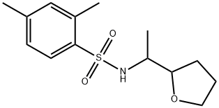 2,4-dimethyl-N-[1-(oxolan-2-yl)ethyl]benzenesulfonamide Struktur