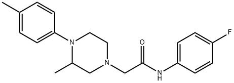 N-(4-fluorophenyl)-2-[3-methyl-4-(4-methylphenyl)piperazin-1-yl]acetamide Struktur