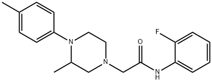 N-(2-fluorophenyl)-2-[3-methyl-4-(4-methylphenyl)piperazin-1-yl]acetamide Struktur