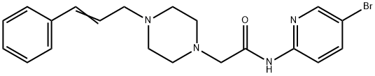 N-(5-bromopyridin-2-yl)-2-[4-[(E)-3-phenylprop-2-enyl]piperazin-1-yl]acetamide Struktur