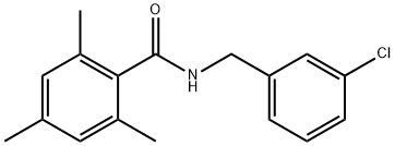 N-[(3-chlorophenyl)methyl]-2,4,6-trimethylbenzamide Struktur