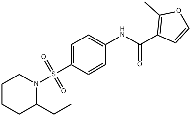 N-[4-(2-ethylpiperidin-1-yl)sulfonylphenyl]-2-methylfuran-3-carboxamide Struktur