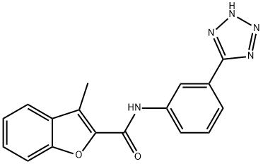 3-methyl-N-[3-(2H-tetrazol-5-yl)phenyl]-1-benzofuran-2-carboxamide Struktur