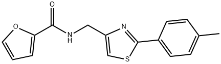 N-[[2-(4-methylphenyl)-1,3-thiazol-4-yl]methyl]furan-2-carboxamide Struktur