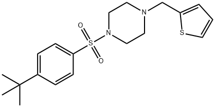 1-(4-tert-butylphenyl)sulfonyl-4-(thiophen-2-ylmethyl)piperazine Struktur