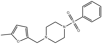 1-(benzenesulfonyl)-4-[(5-methylfuran-2-yl)methyl]piperazine Struktur