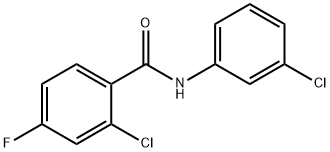 2-chloro-N-(3-chlorophenyl)-4-fluorobenzamide Struktur