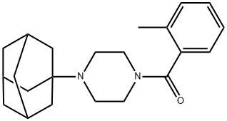 [4-(1-adamantyl)piperazin-1-yl]-(2-methylphenyl)methanone Struktur