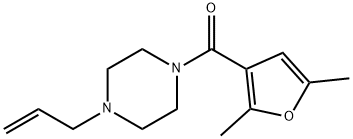 (2,5-dimethylfuran-3-yl)-(4-prop-2-enylpiperazin-1-yl)methanone Struktur