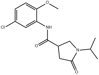 N-(5-chloro-2-methoxyphenyl)-5-oxo-1-propan-2-ylpyrrolidine-3-carboxamide Struktur