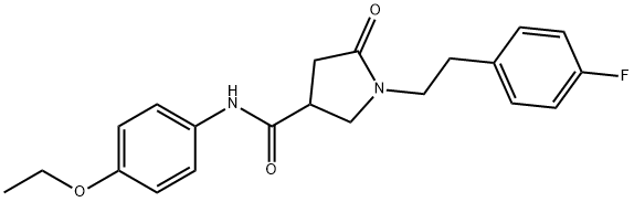 N-(4-ethoxyphenyl)-1-[2-(4-fluorophenyl)ethyl]-5-oxopyrrolidine-3-carboxamide Struktur