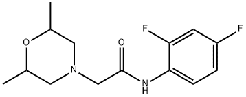 N-(2,4-difluorophenyl)-2-(2,6-dimethylmorpholin-4-yl)acetamide Struktur