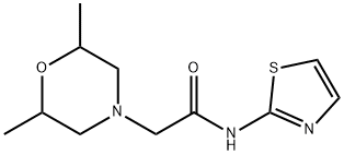 2-(2,6-dimethylmorpholin-4-yl)-N-(1,3-thiazol-2-yl)acetamide Struktur