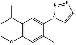 1-(4-methoxy-2-methyl-5-propan-2-ylphenyl)tetrazole Struktur