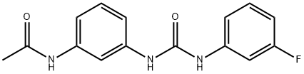 N-[3-[(3-fluorophenyl)carbamoylamino]phenyl]acetamide Struktur