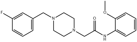 2-[4-[(3-fluorophenyl)methyl]piperazin-1-yl]-N-(2-methoxyphenyl)acetamide Struktur