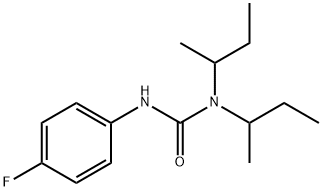 1,1-di(butan-2-yl)-3-(4-fluorophenyl)urea Struktur