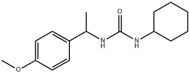 1-cyclohexyl-3-[1-(4-methoxyphenyl)ethyl]urea Struktur