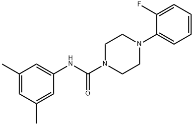 N-(3,5-dimethylphenyl)-4-(2-fluorophenyl)piperazine-1-carboxamide Struktur