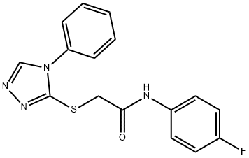 N-(4-fluorophenyl)-2-[(4-phenyl-1,2,4-triazol-3-yl)sulfanyl]acetamide Struktur