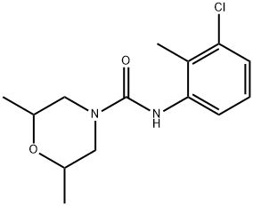 N-(3-chloro-2-methylphenyl)-2,6-dimethylmorpholine-4-carboxamide Struktur